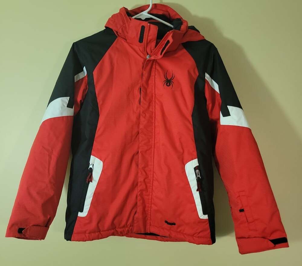Spyder Boys Challenger Insulated Ski Jacket - Red/Black Size 14
